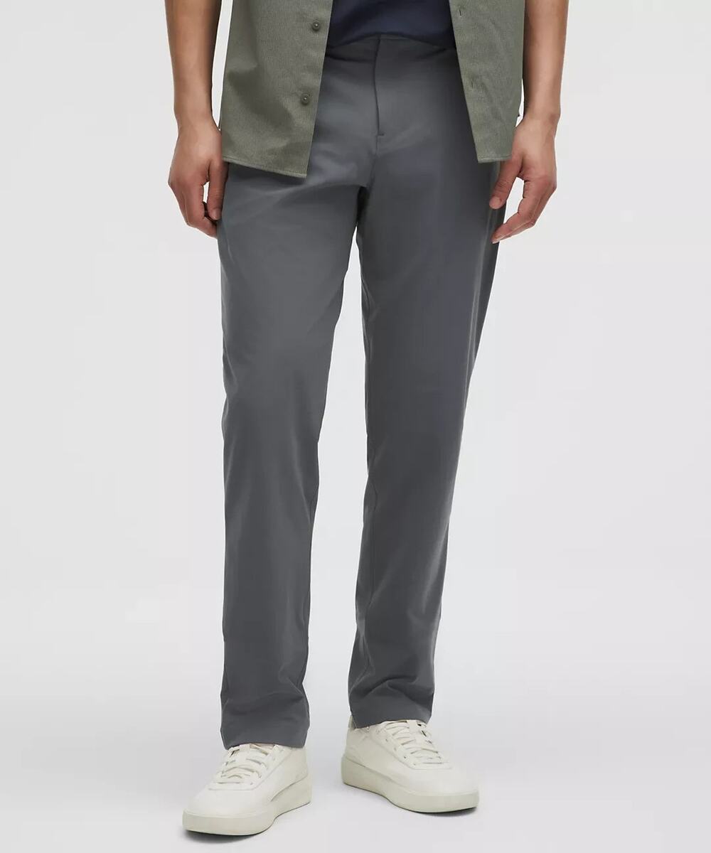 Lululemon ABC Pants Men Size 38 Grey Warpstreme Technical Stretch Chino A010474
